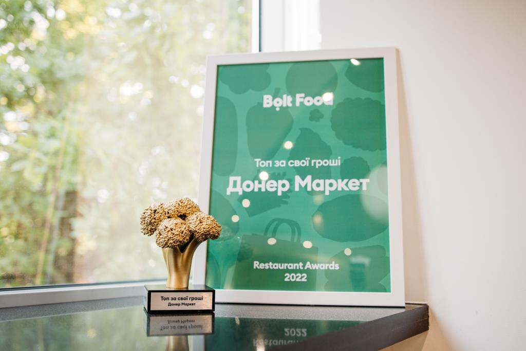 Döner Маркети Києва отримали премію Restaurant Awards від Bolt Food Ukraine