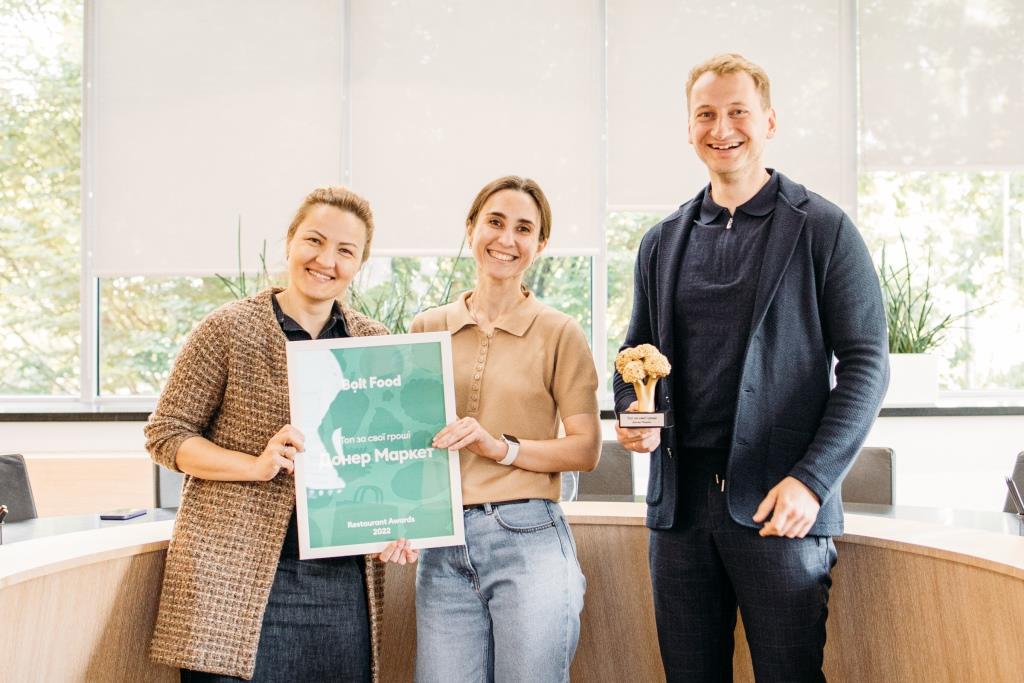 Döner Маркети Києва отримали премію Restaurant Awards від Bolt Food Ukraine