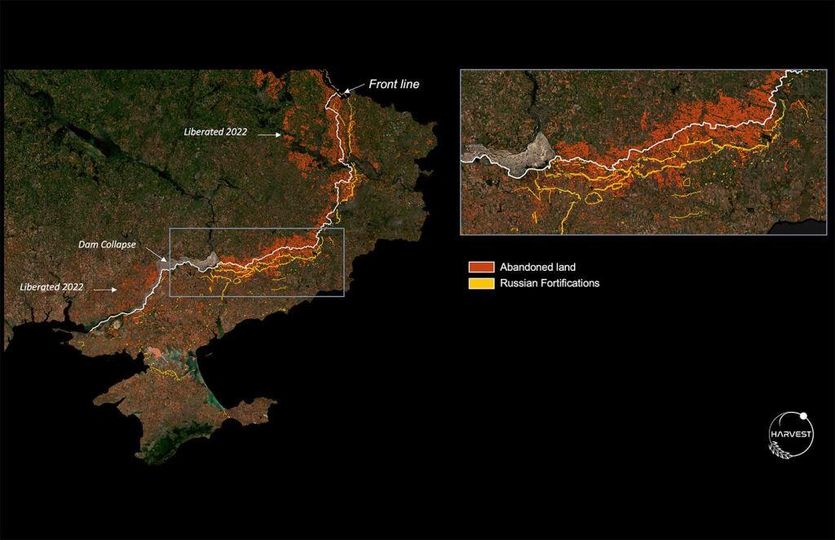 Програма NASА з продовольчої безпеки та сільського господарства оцінила обсяги сільськогосподарських культур, які вирощуються в тимчасово окупованих Росією регіонах України