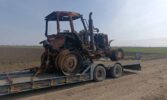 Українські аграрії привезли знищену техніку ще до одного пункту пропуску на кордоні з Польщею