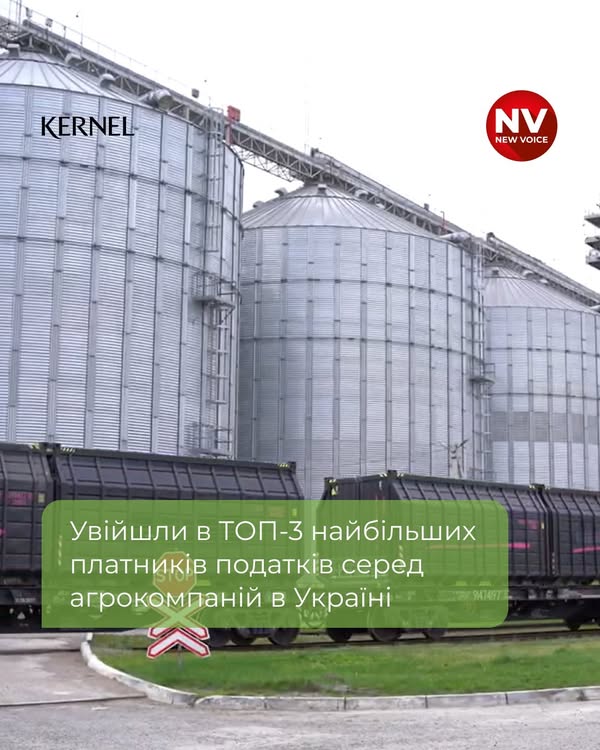 Kernel увійшли в ТОП-3 найбільших платників податків серед агрокомпаній України