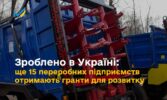 Зроблено в Україні: ще 15 переробних підприємств отримають 83,1 млн грн грантів для розвитку