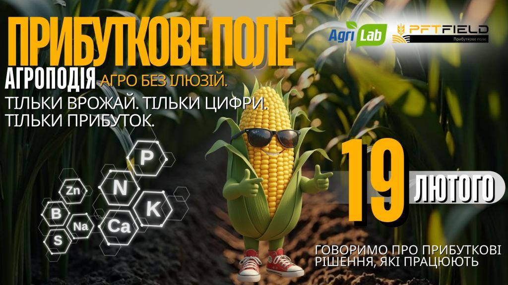 19 лютого в Києві відбудеться конференція Прибуткове поле про розумне живлення, регенеративне та точне землеробство